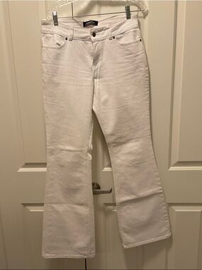 London Jean White Women's Flare Leg Stretch Jeans Premium Quality Denim 10 NWTs